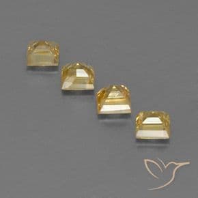 2.24ct Natural Golden Orange Sapphire, Square, 4.2x4.2 mm