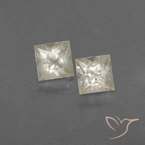 0.96ct Natural Light Yellow Sapphire, Square, 4.2x4.2 mm