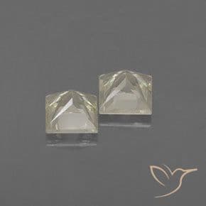 0.96ct Natural Light Yellow Sapphire, Square, 4.2x4.2 mm