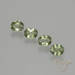 1.53ct Natural Light Forest Green Sapphire, Oval Cut, 5x4 mm