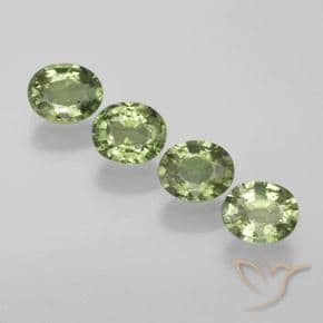 1.84ct Natural Medium Green Sapphire, Oval Cut, 5x4.1 mm