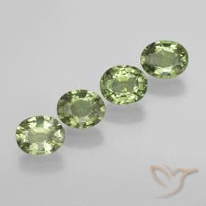 1.84ct Natural Medium Green Sapphire, Oval Cut, 5x4.1 mm