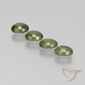 1.84ct Natural Medium Green Sapphire, Oval Cut, 5x4.1 mm