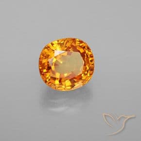 3.16ct Natural Bright Orange Sapphire, Oval Cut, 8.4x7.7 mm