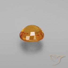 3.16ct Natural Bright Orange Sapphire, Oval Cut, 8.4x7.7 mm