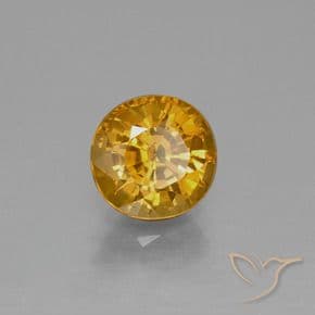 2.27ct Medium Orange-Gold Sapphire, Oval Cut, 7.7x7.2 mm