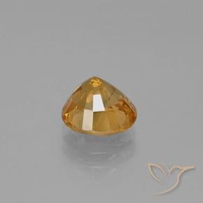 2.27ct Medium Orange-Gold Sapphire, Oval Cut, 7.7x7.2 mm