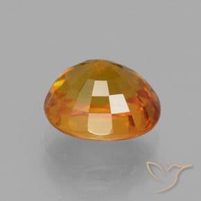 3.06ct Natural Bright Orange Sapphire, Oval Cut, 8.4x7.4 mm