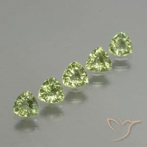 1.82ct Natural Medium Green Sapphire, Trillion, 4.5x4.5 mm