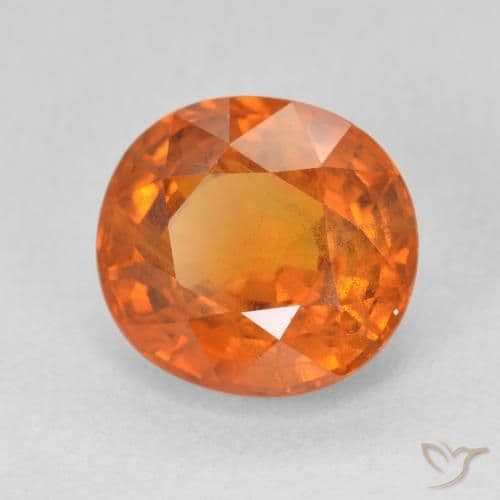 7.50ct Natural Deep Orange Sapphire, Oval Cut, 11.6x10.7 mm