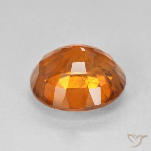 7.50ct Natural Deep Orange Sapphire, Oval Cut, 11.6x10.7 mm