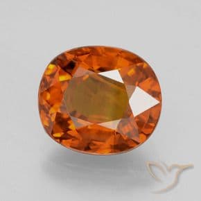 4.98ct Natural Fire Orange Sapphire, Oval Cut, 10.6x9.3 mm