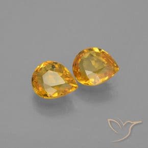 1.33ct Natural Dark Golden Sapphire, Pear Shape, 6.2x5.2 mm