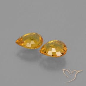 1.33ct Natural Dark Golden Sapphire, Pear Shape, 6.2x5.2 mm