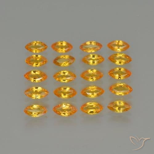 1.23ct Deep Orange-Gold Sapphire, Marquise, 5.1x2.7 mm