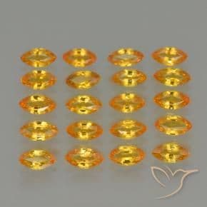 4.40ct Deep Orange-Gold Sapphire, Marquise, 5.1x2.6 mm