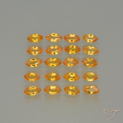 1.79ct Natural Golden Orange Sapphire, Marquise, 12.2x5.9 mm