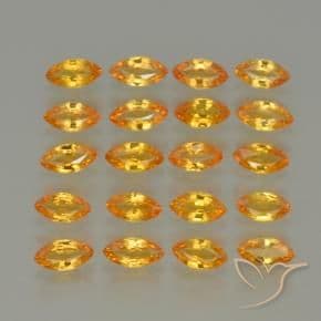 3.68ct Deep Orange-Gold Sapphire, Marquise, 5.1x2.6 mm