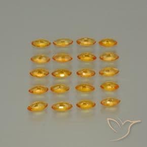 3.68ct Deep Orange-Gold Sapphire, Marquise, 5.1x2.6 mm