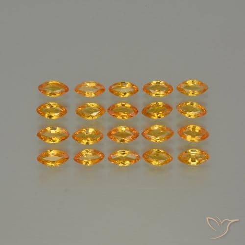 1.79ct Natural Golden Orange Sapphire, Marquise, 12.2x5.9 mm