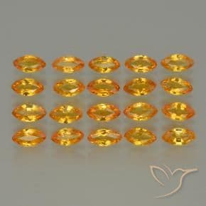 3.80ct Deep Orange-Gold Sapphire, Marquise, 5.1x2.6 mm