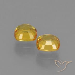 1.05ct Natural Golden Sapphire, Cushion Cut, 4.4x4.3 mm