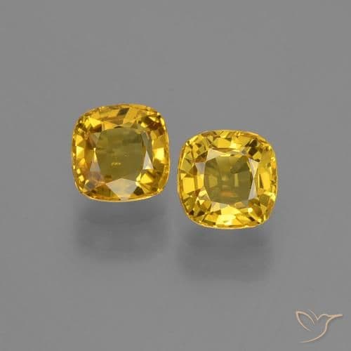 6.35ct Deep Orange-Gold Sapphire, Cushion Cut, 13.6x9.5 mm