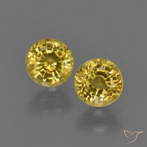 1.53ct Natural Pale Yellow Sapphire, Round Cut, 1.40 mm