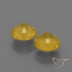 1.17ct Natural Golden Orange Sapphire, Round Cut, 4.94 mm