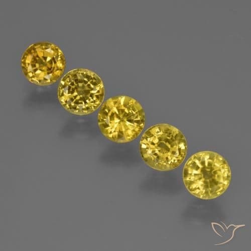 2.38ct Natural Honey Yellow Sapphire, Round Cut, 4.91 mm