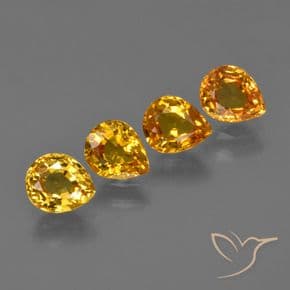 2.70ct Medium Orange Sapphire, Pear Shape, 5.9x4.8 mm