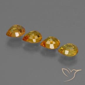 2.70ct Medium Orange Sapphire, Pear Shape, 5.9x4.8 mm