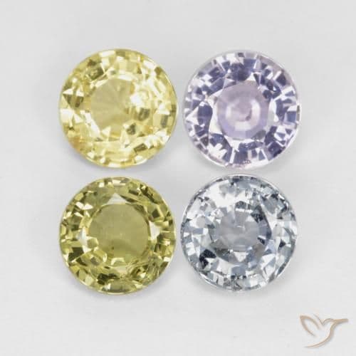 2.67ct Natural Multicolor Sapphire, Round Cut, 5.20 mm