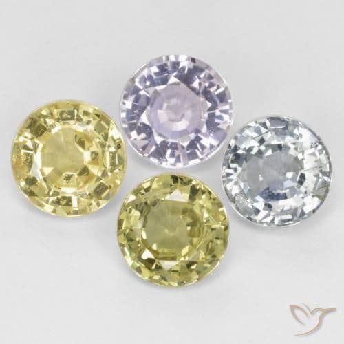 2.67ct Natural Multicolor Sapphire, Round Cut, 5.20 mm