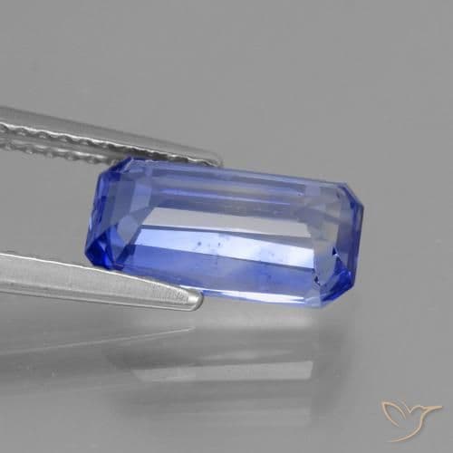 2.98ct Deep Purple Blue Sapphire, Emerald Cut, 10.7x5.6 mm