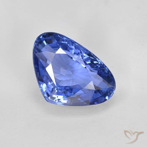 5.40ct Cornflower Blue Sapphire, Pear Shape, 13.1x9.1 mm