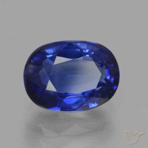 3.34ct Natural Royal Blue Sapphire, Oval Cut, 9.3x6.9 mm