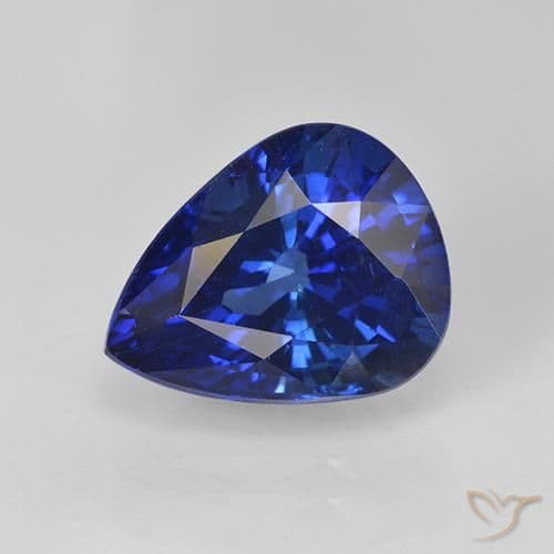 4.46ct Natural Royal Blue Sapphire, Pear Shape, 11.1x8.7 mm