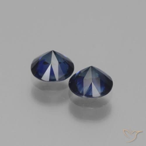 1.12ct Natural Twilight Blue Sapphire, Round Cut, 5.04 mm
