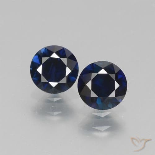 1.22ct Natural Twilight Blue Sapphire, Round Cut, 5.12 mm
