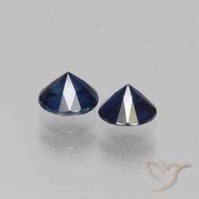 1.14ct Natural Navy Blue Sapphire, Round Cut, 4.92 mm