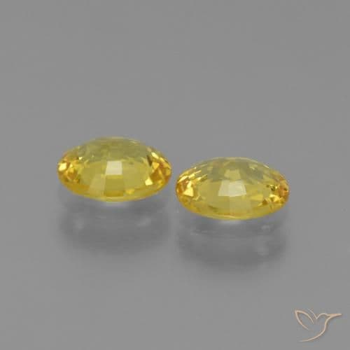 1.31ct Natural Medium Yellow Sapphire, Oval Cut, 6.1x5.1 mm