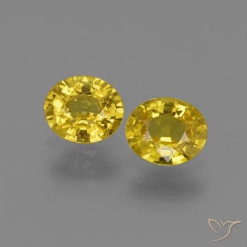 2.92ct Natural Medium Yellow Sapphire, Oval Cut, 6.1x4.8 mm