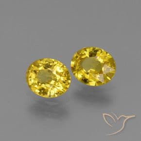 1.48ct Natural Yellow Sapphire, Oval Cut, 6x5.1 mm
