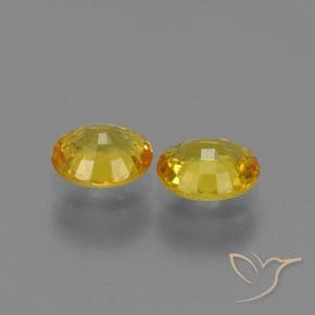 1.48ct Natural Yellow Sapphire, Oval Cut, 6x5.1 mm