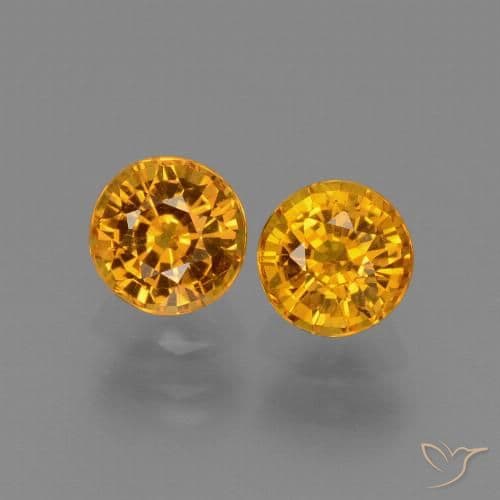 2.47ct Natural Dark Golden Sapphire, Round Cut, 4.81 mm