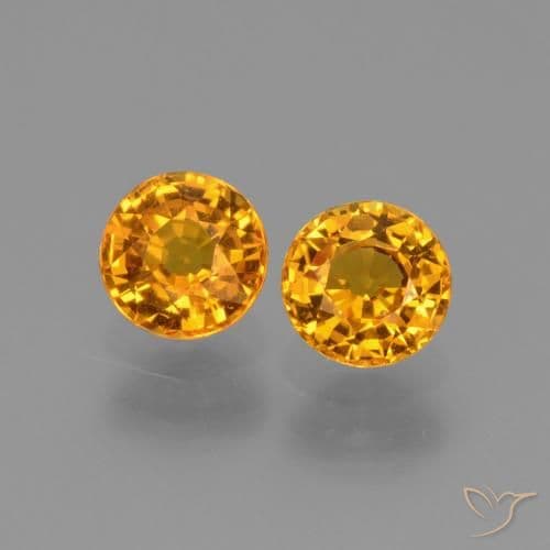 2.71ct Natural Gold Sapphire, Round Cut, 4.77 mm