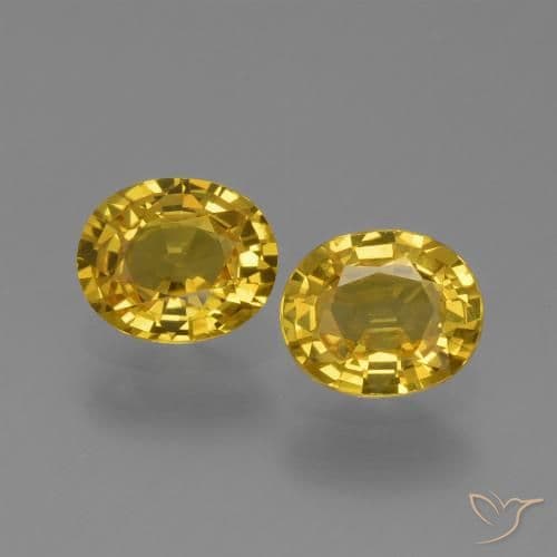 1.03ct Natural Orange-Gold Sapphire, Oval Cut, 6.4x5 mm