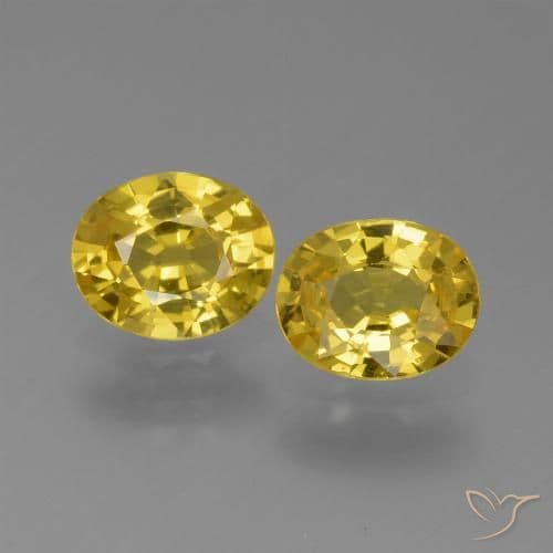 2.92ct Natural Medium Yellow Sapphire, Oval Cut, 6.1x4.8 mm