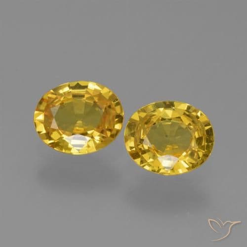 2.92ct Natural Medium Yellow Sapphire, Oval Cut, 6.1x4.8 mm